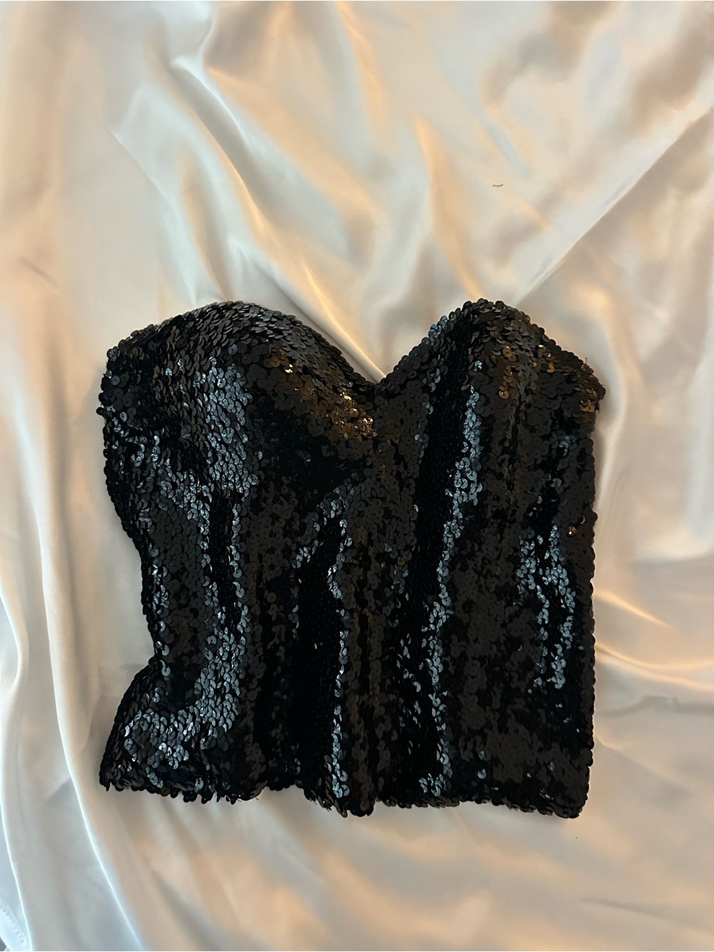 New 🖤La Perla Vintage Sequin Strapless Bustier Top